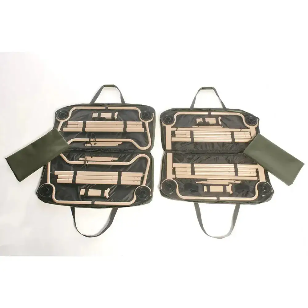 Camp bed Arm-O-Bunk with side pockets olive - Image 4