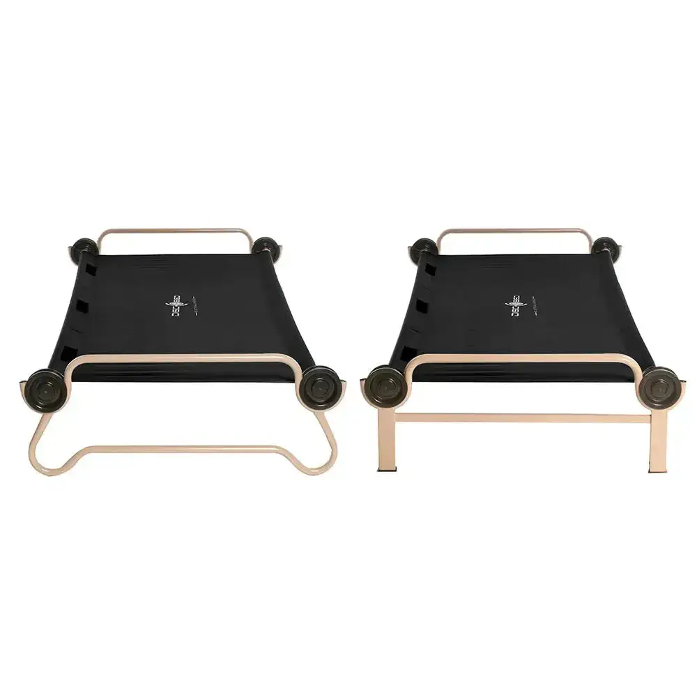 Camp Bed XL with Side Pockets black - Image 3