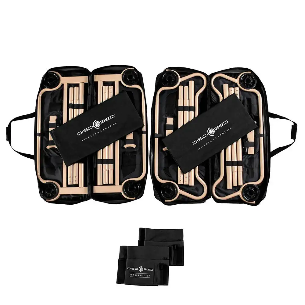 Camp Bed XL with Side Pockets black - Image 4